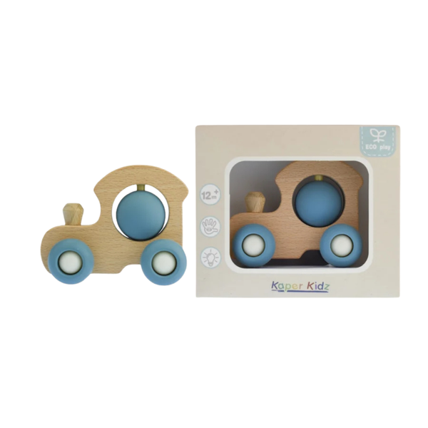 Eleganter Eco Spin Train Toy in Blue