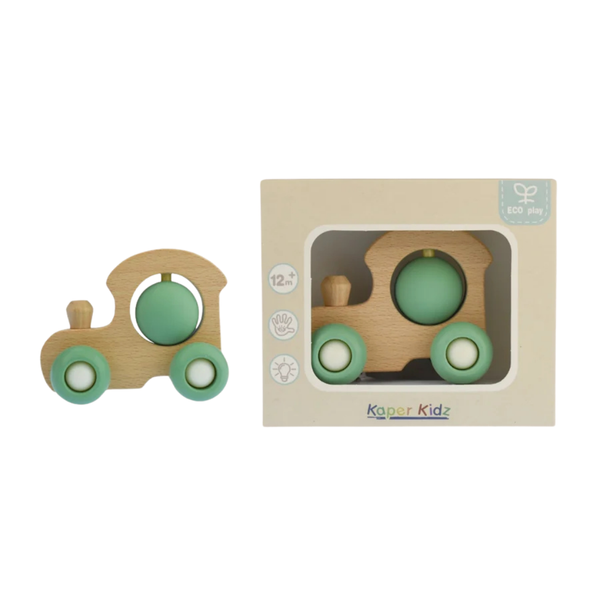 Eleganter Eco Spin Train Toy in Green