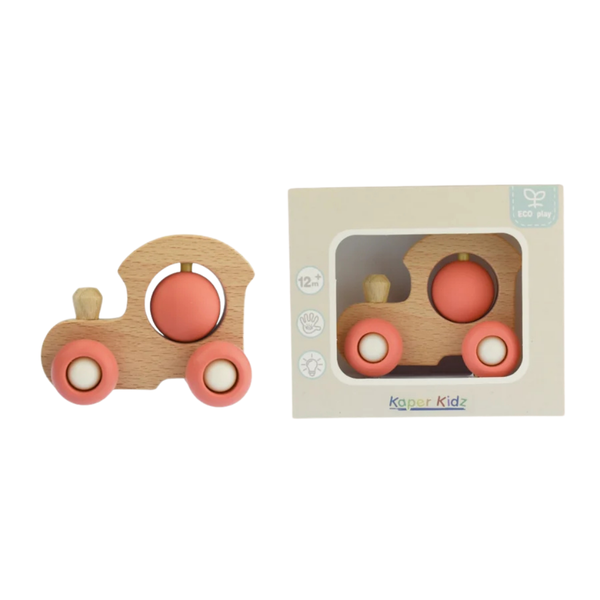 Eleganter Eco Spin Train Toy in Red