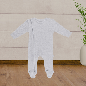 Emotion & Kids Grey Marl Stripe Onesie - Baby Gifts Australia