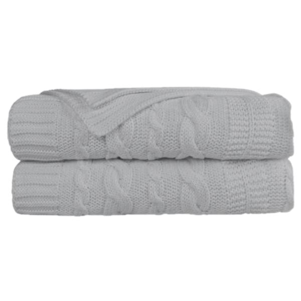 Emotion & Kids Grey Lace Knit Bassinet Blanket