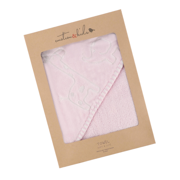 Emotion & Kids Pink Safari Hooded Towel