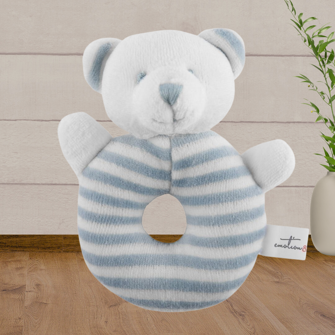 Emotion & Kids Blue Bear Rattle – Baby Gifts Australia