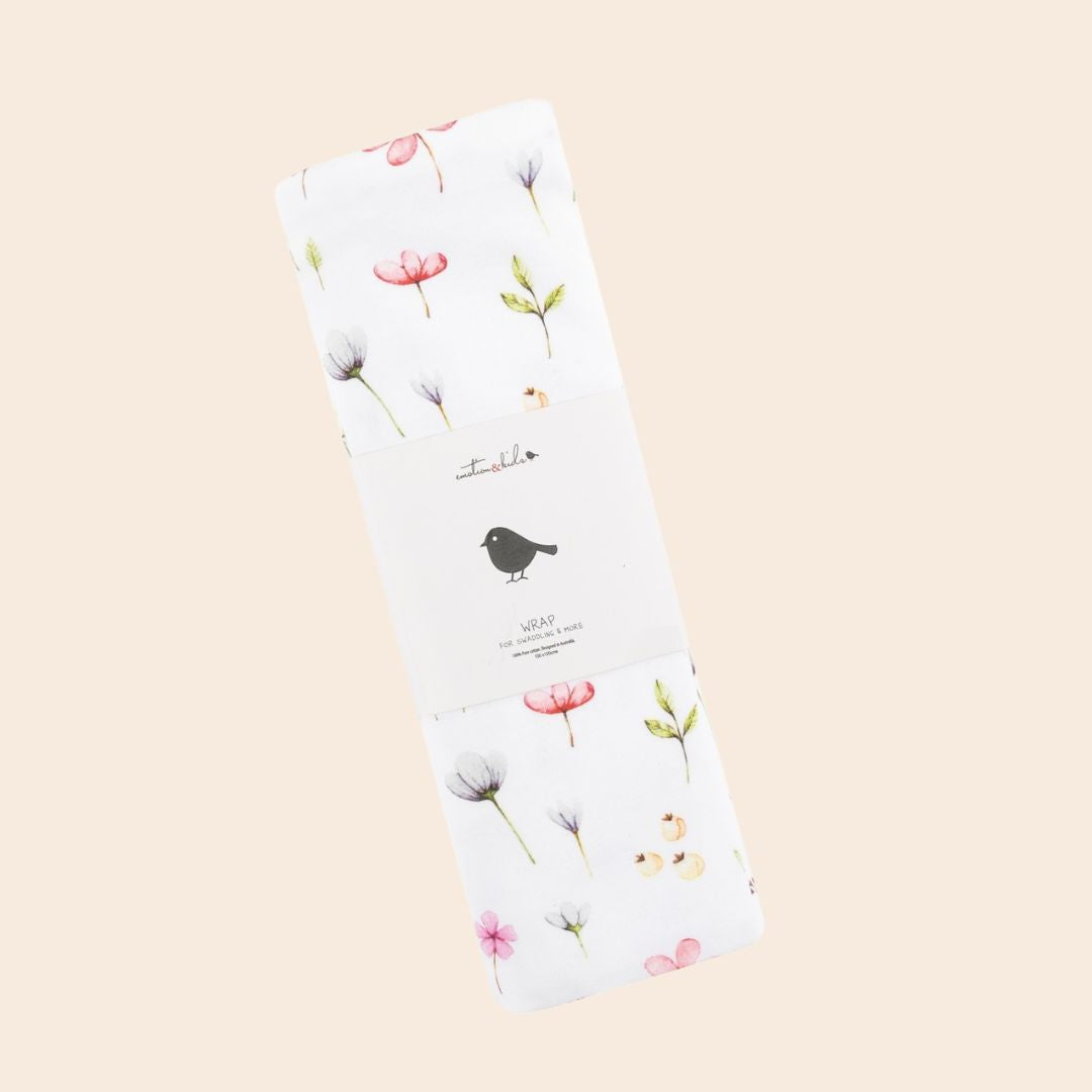 Fleur Organic Cotton Wrap - Baby Gifts Australia