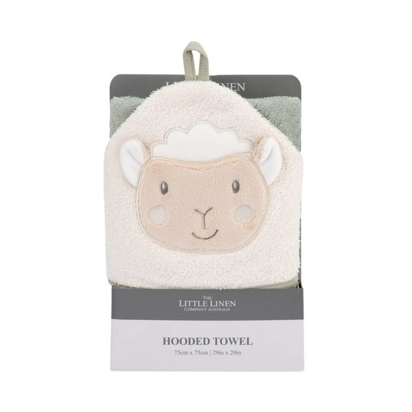 TLLC Character Hooded Towel - Farmyard Lamb