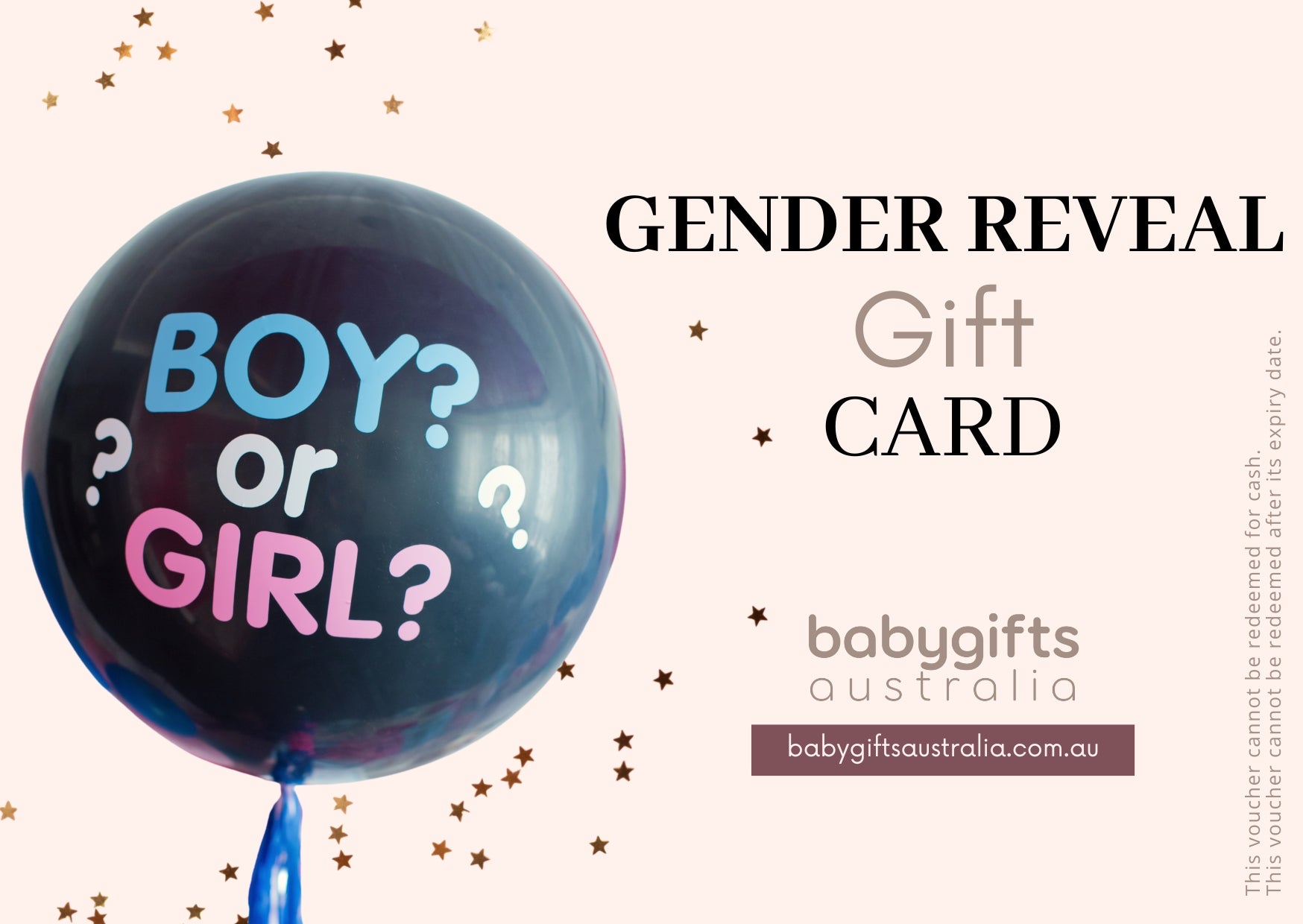 Gender Reveal Gift Card - Baby Gifts Australia