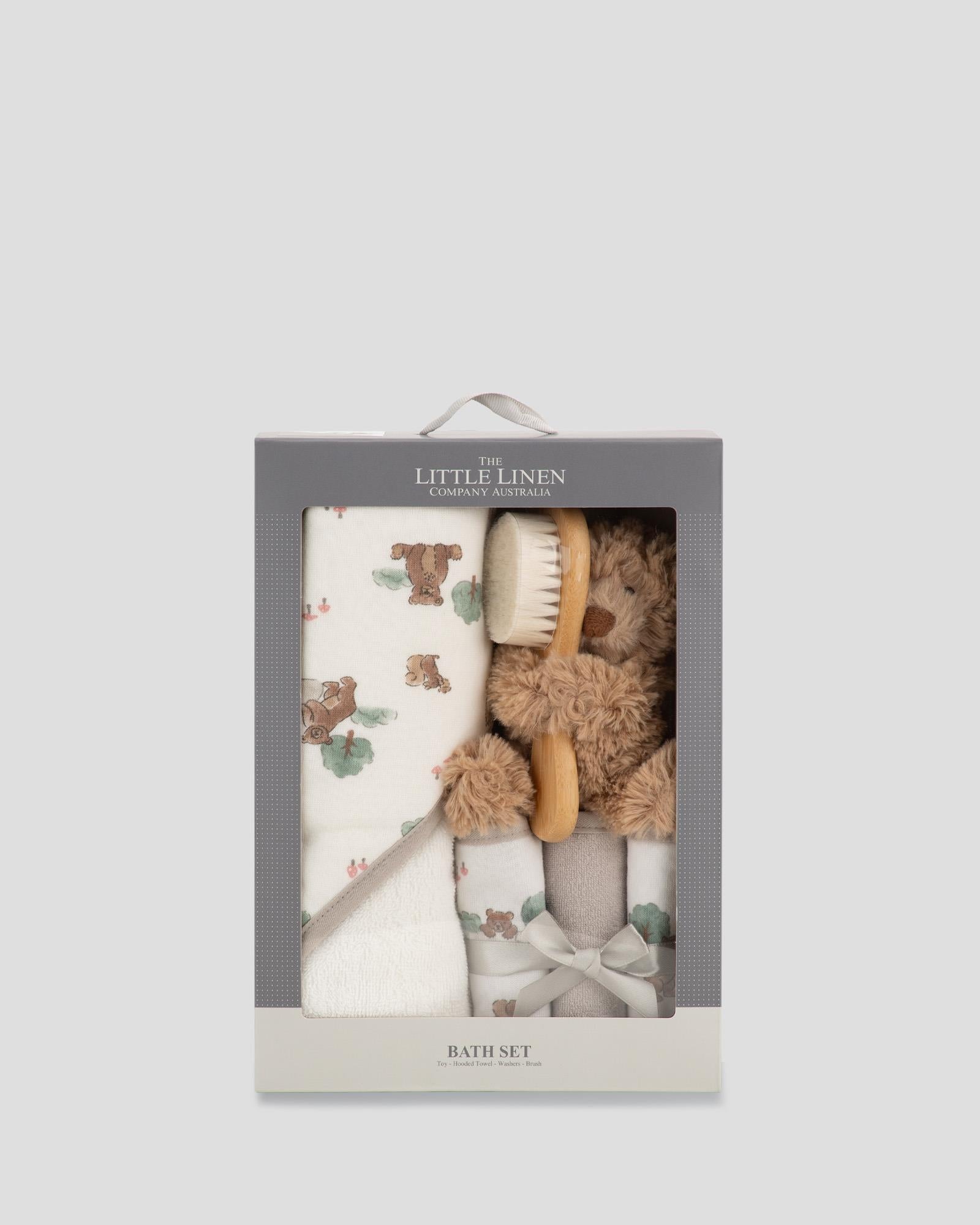 Little Linen Bath Gift Set - Willow Bear