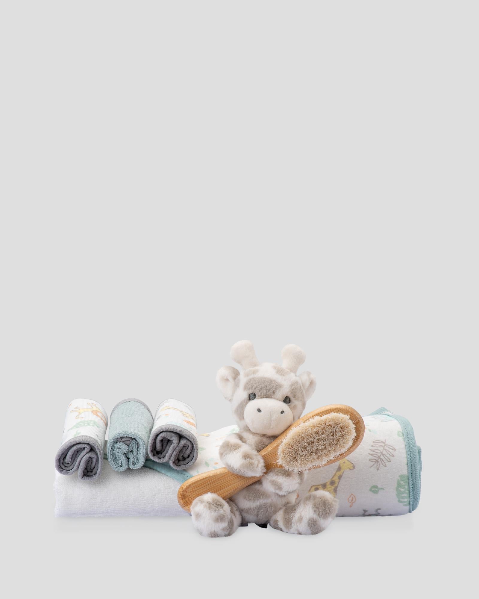 Little Linen Bath Gift Set - Savanna Giraffe