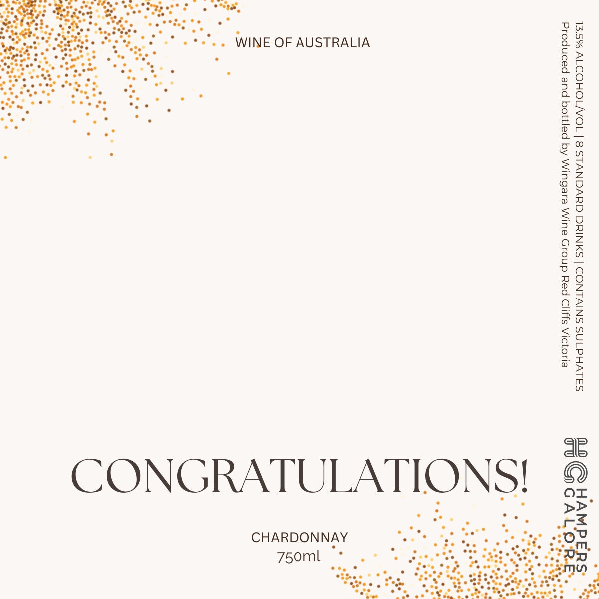 Congratulations Chardonnay Wine Label