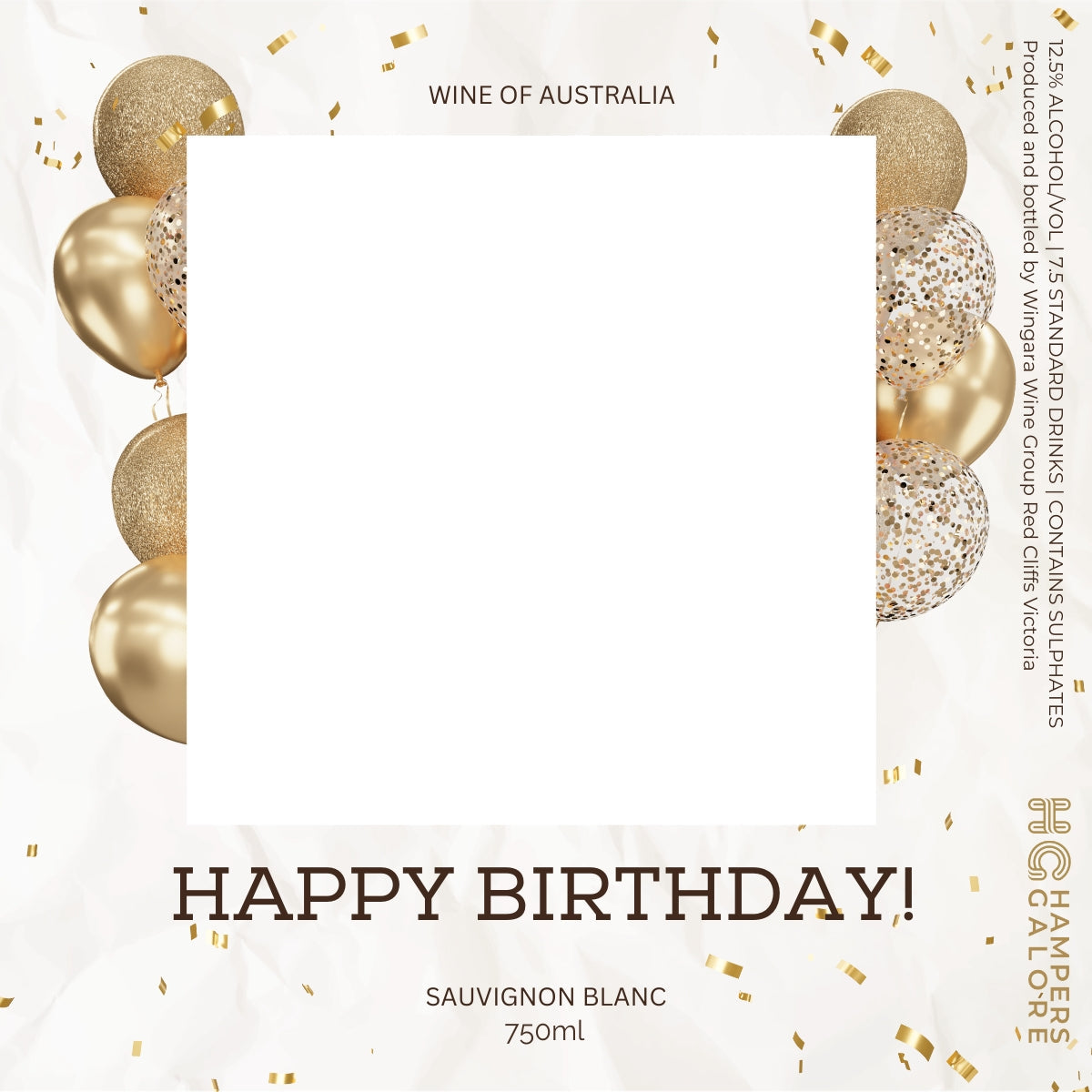 Happy Birthday Wine Label