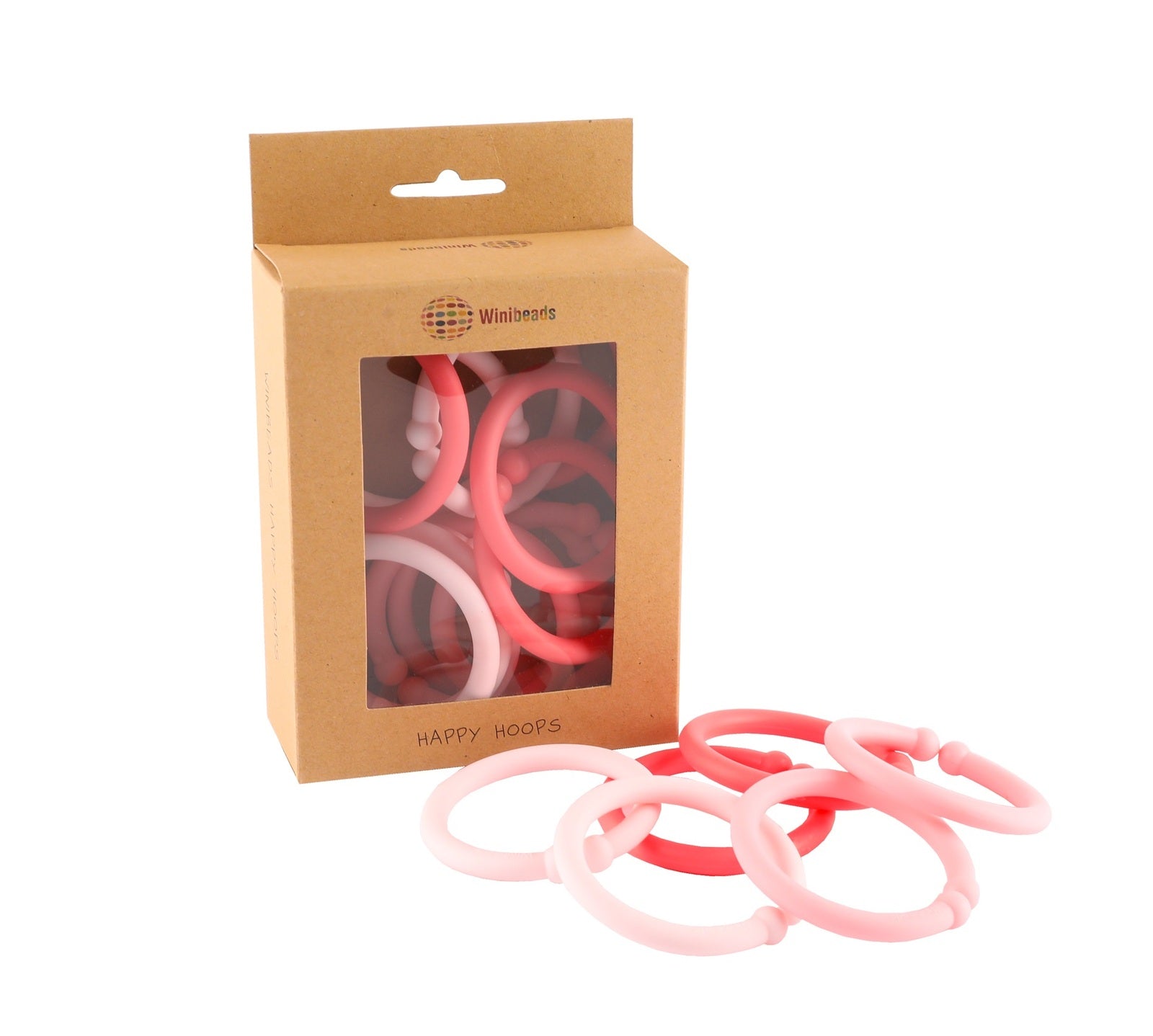 Winibeads Pink Tones Happy Hoops - 12 Pack