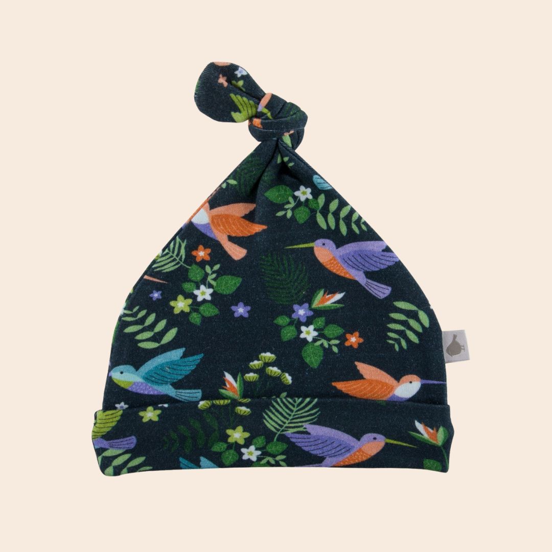 Hummingbirds Organic Hat - Baby Gifts Australia