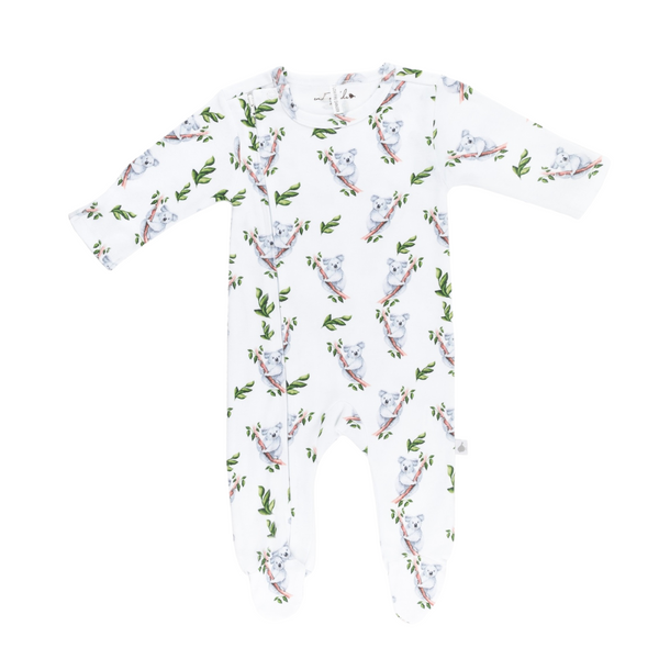 Koala Organic Cotton Zip Outfit with Feet