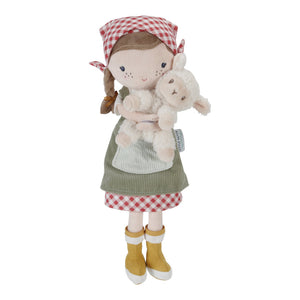Cuddle Doll Farmer Rosa With Sheep 35cm - Baby Gifts Australia