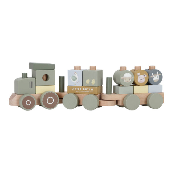 Little Farm Stacking Train Tractor - Baby Gifts Australia