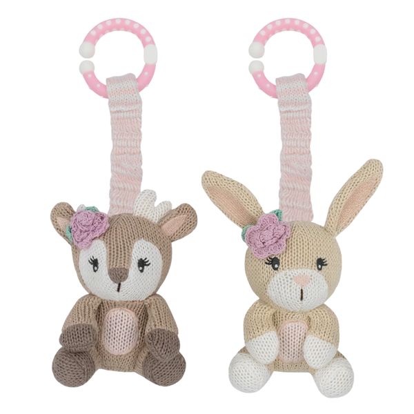 Living Textiles 2pk Stroller Toys - Fawn & Bunny