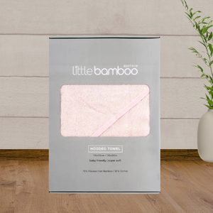 Little Bamboo Hooded Towel - Dusty Pink - Baby Gifts Australia