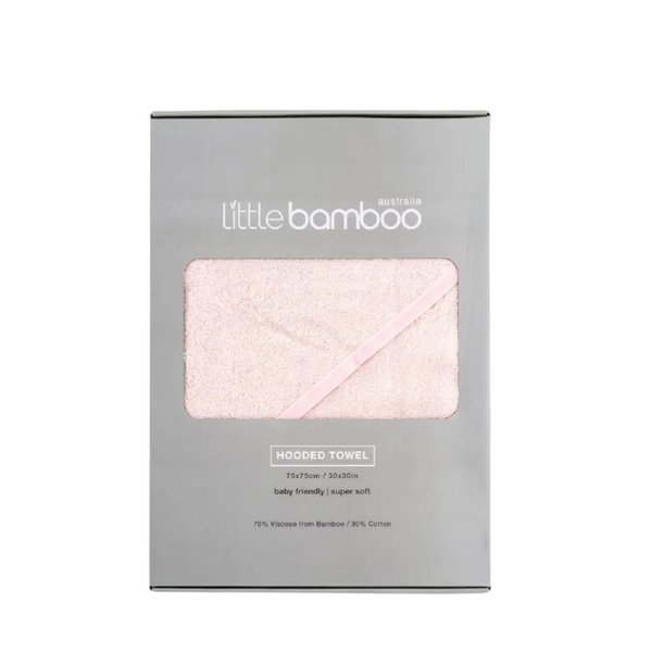 Little Bamboo Hooded Towel - Dusty Pink