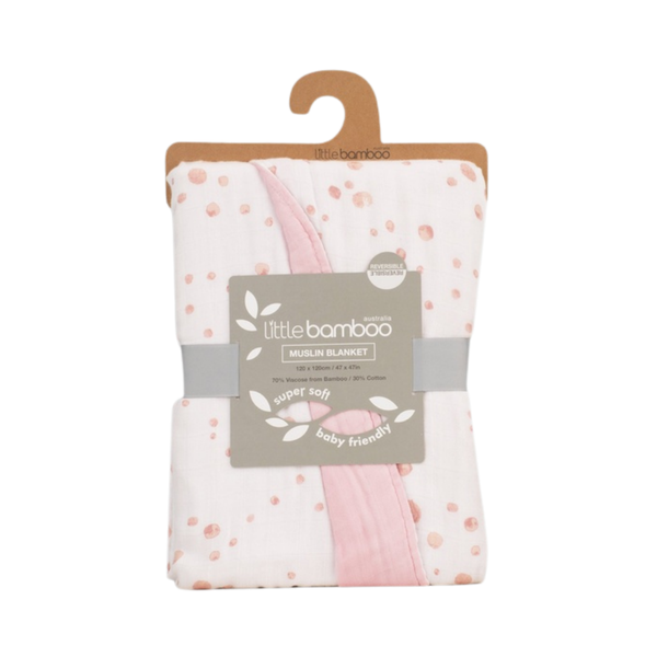 Little Bamboo Muslin Blanket - Dusty Pink
