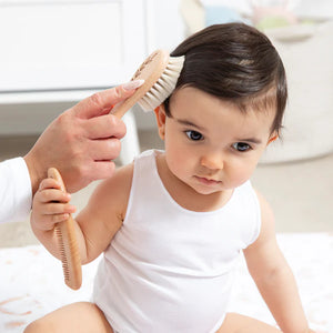 Living Textiles 3 Pc Baby Wooden Brush & Comb Set - Baby Gifts Australia