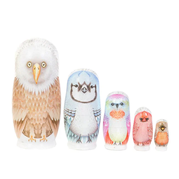 Marmalade Lion Babushka Nesting Dolls - American Bird