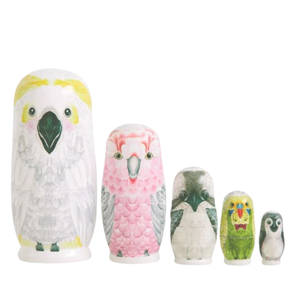 Marmalade Lion Babushka Nesting Dolls - Australian Bird
