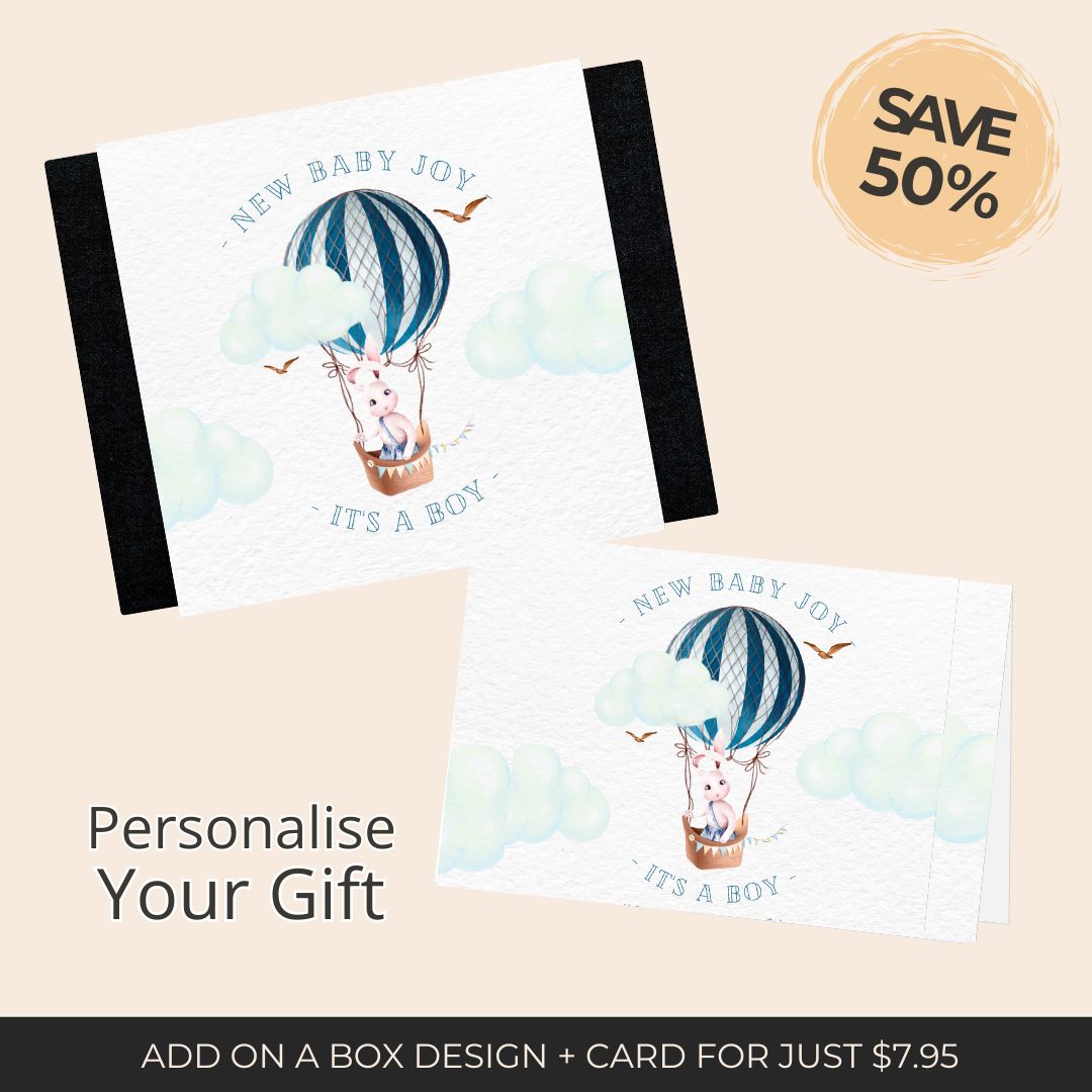New Baby Boy Sleeve + Card Bundle - Baby Gifts Australia