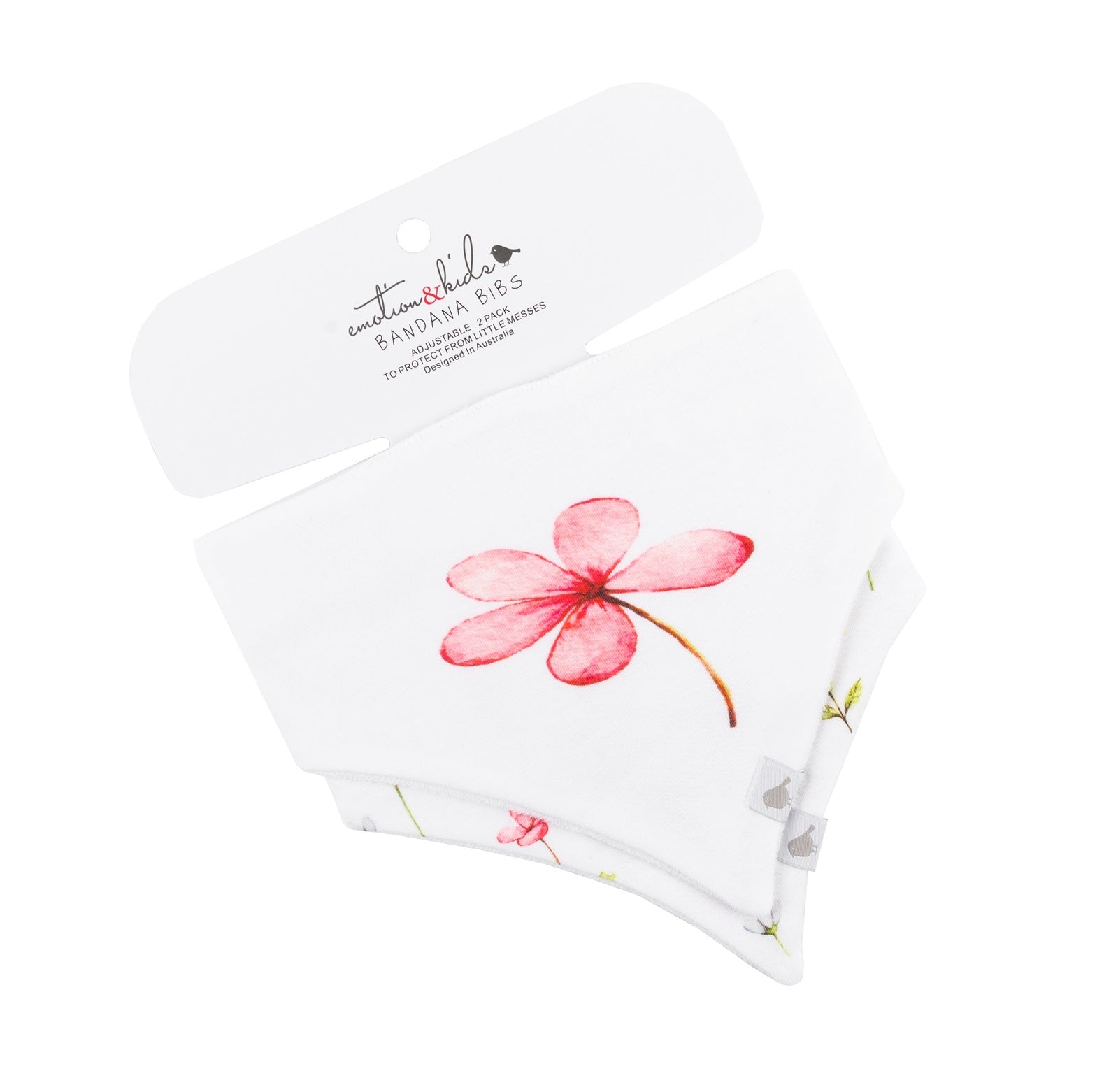 Emotion & Kids Fleur Organic Cotton Bandana Bibs - 2 Pack