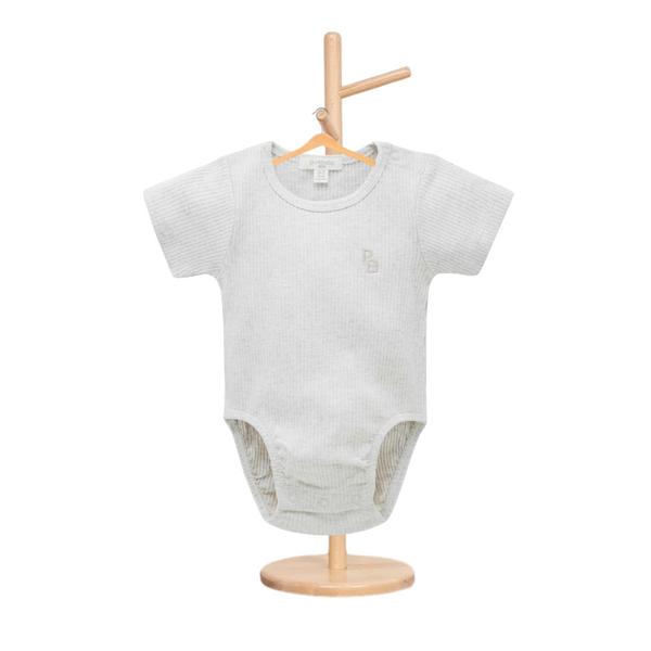 Pure Baby Basics Wheat Rib Short Sleeve Bodysuit