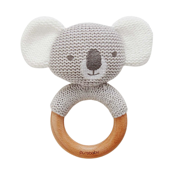 Pure Baby Koala Rattle