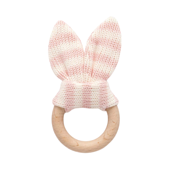Pure Baby Rose Rabbit Ear Teether