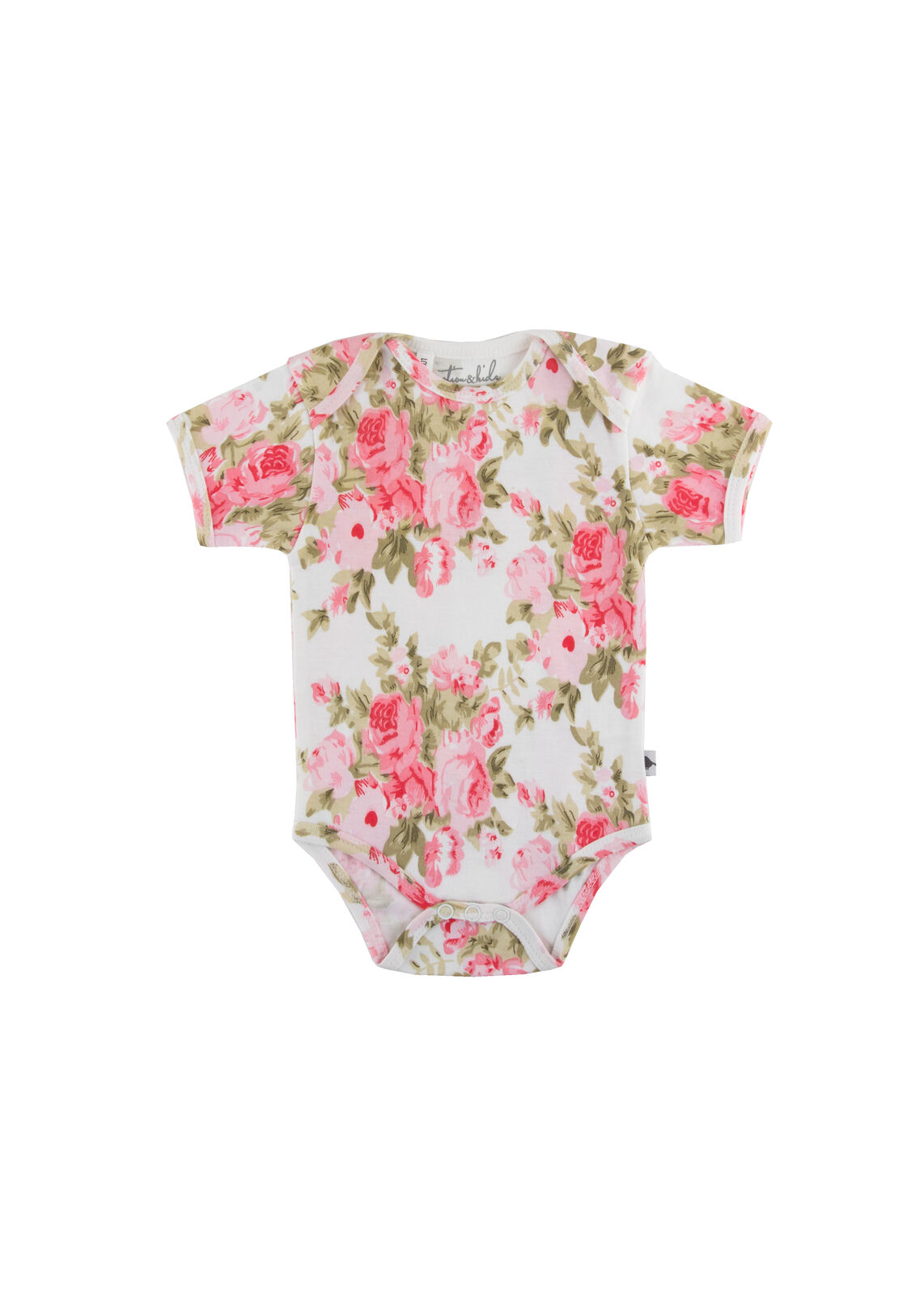 Emotion & Kids Peony Rose Short Sleeve Bodysuit