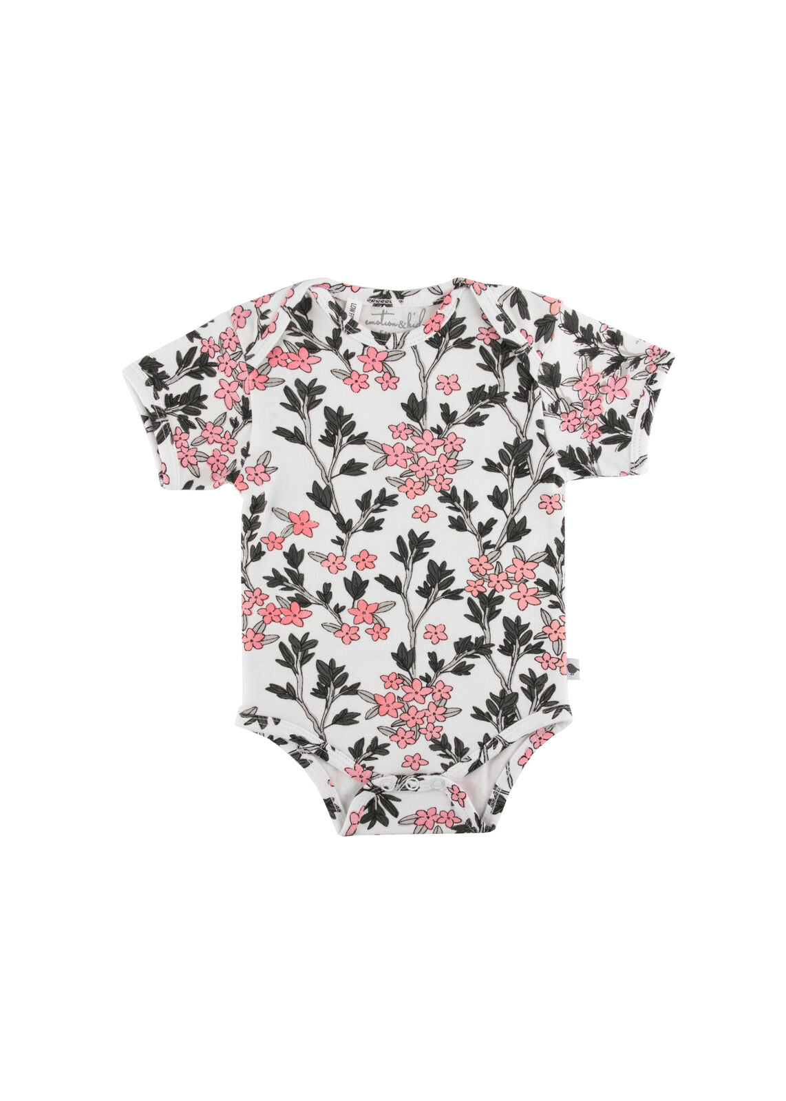 Emotion & Kids Messy Wild Flowers Short Sleeve Bodysuit