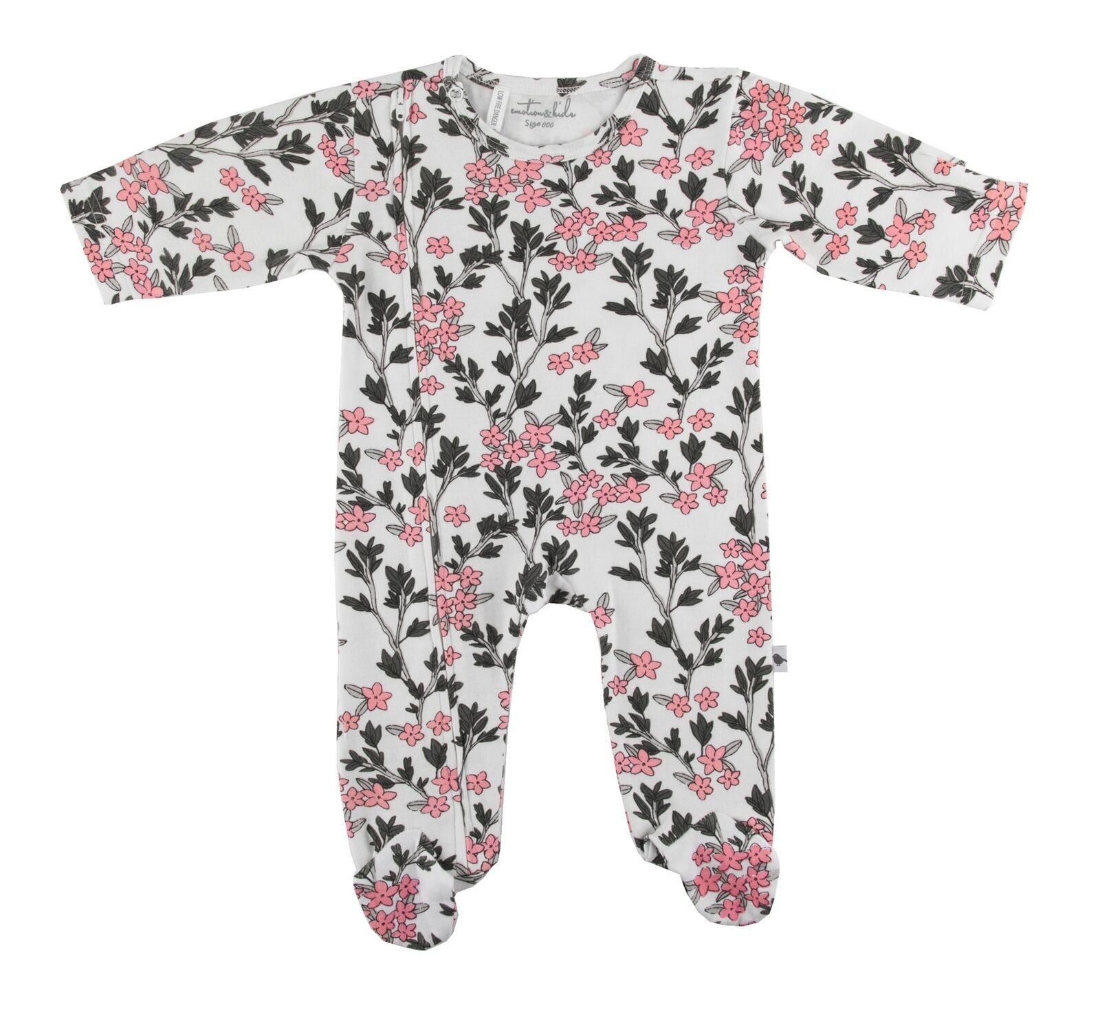 Emotion & Kids Messy Wild Flowers Zip & Feet Outfit