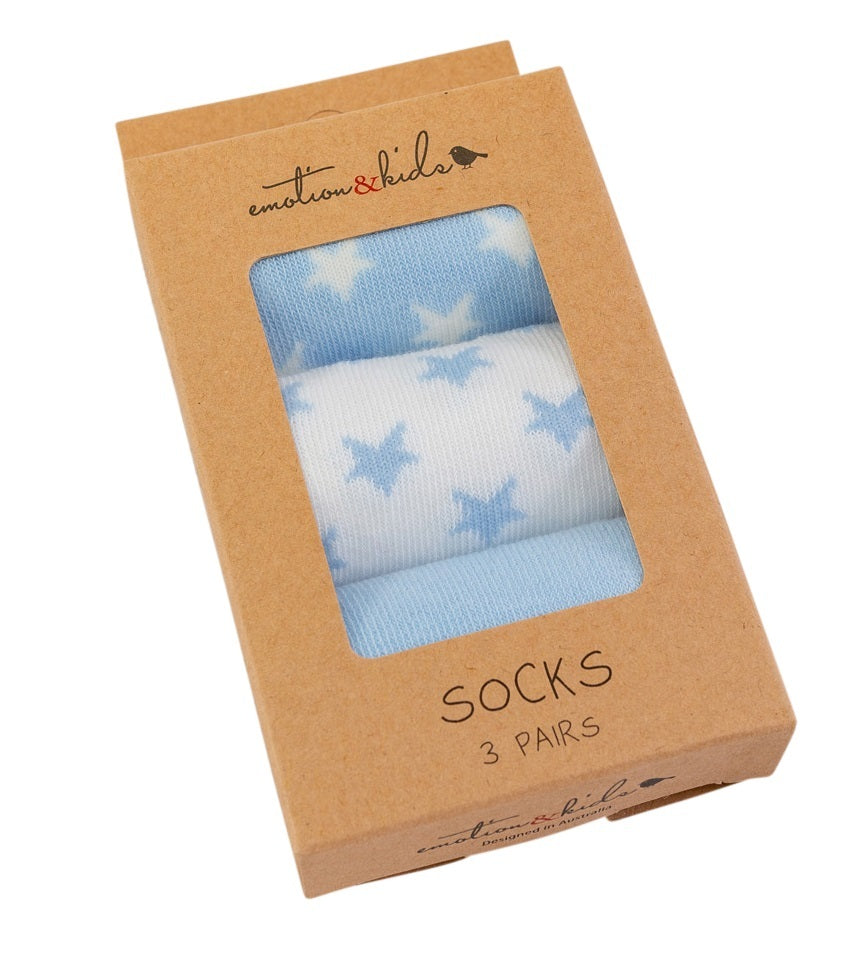 Emotion & Kids Blue Stars Socks 3 Pack