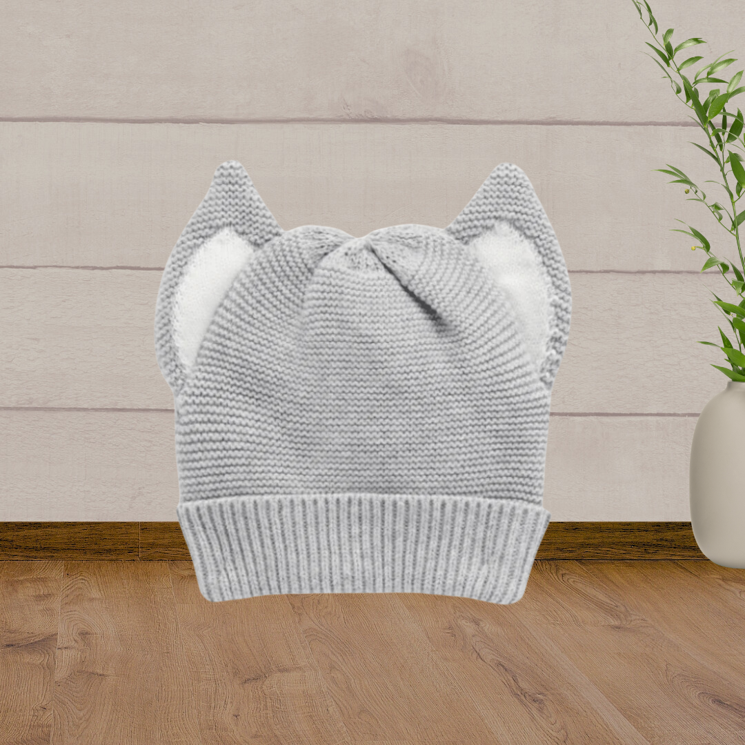 Pure Baby Husky Ears Beanie - Baby Gifts Australia