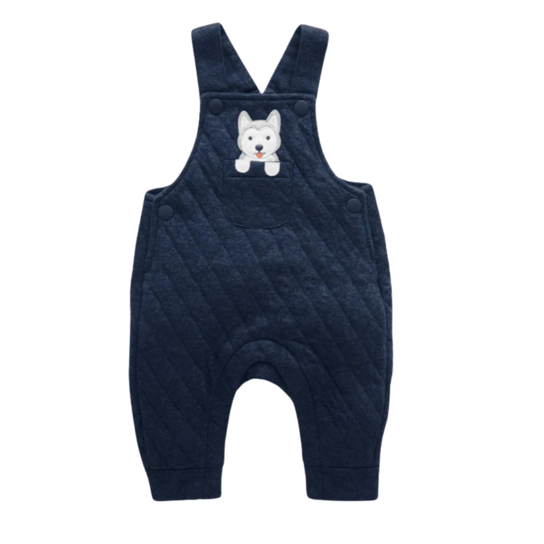 Pure Baby Blue Quilted Overalls