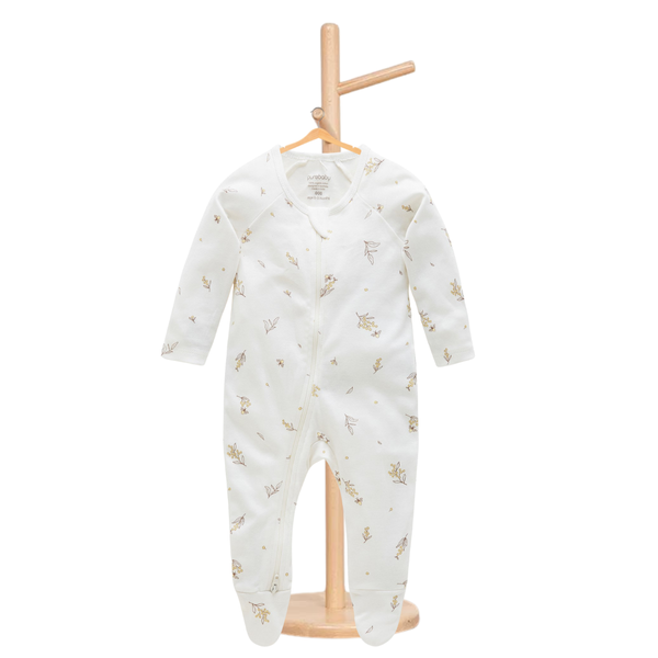 Pure Baby Essentials Vanilla Wattle Bee Zip Growsuit