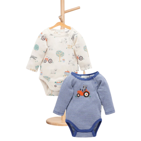 Pure Baby Herding Sheep Print Body Suit 2 Pack