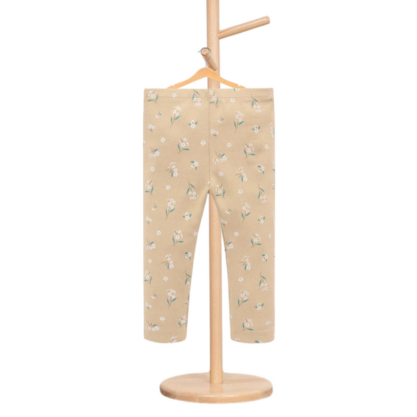 Pure Baby Meadow Print Thick Rib Leggings