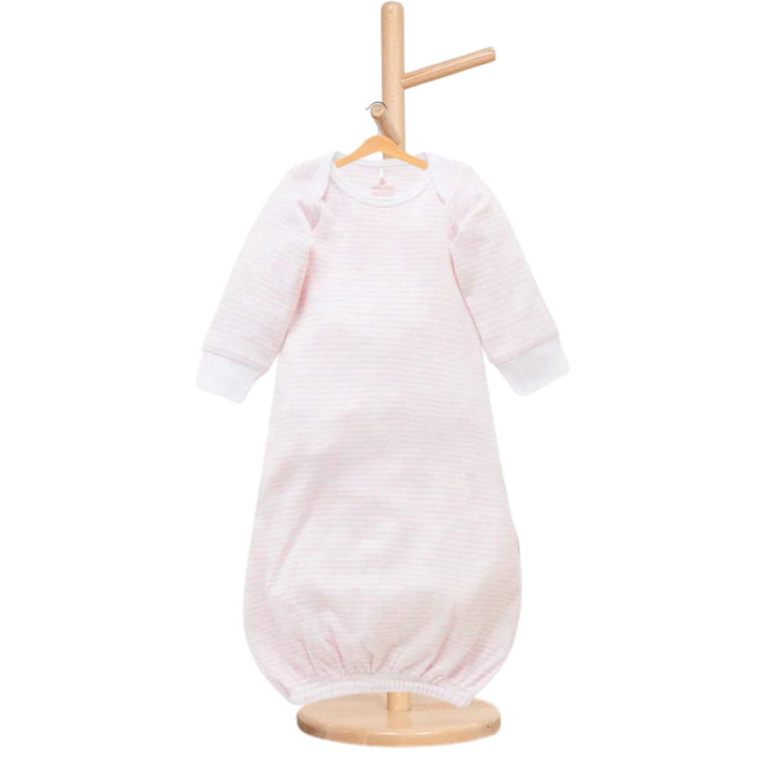 Pure Baby Pale Pink Melange Stripe Sleep Suit