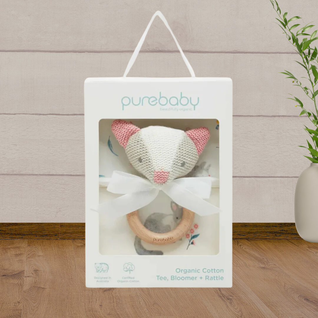 Purebaby Organic Baby Possum Friends Gift Pack - Baby Gifts Australia