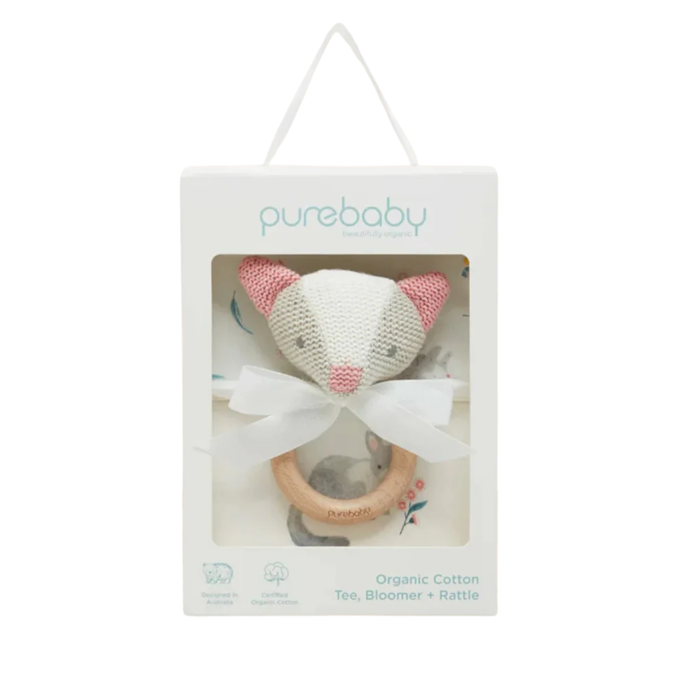 Purebaby Organic Baby Possum Friends Gift Pack | Eco-Friendly Baby Gift ...