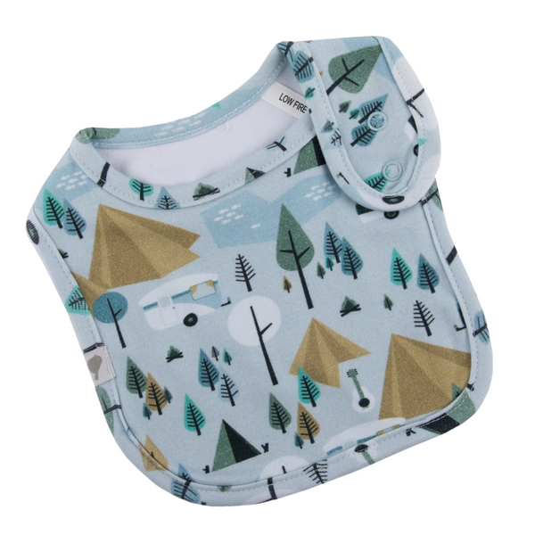 Retro Camping Organic Cotton Bib