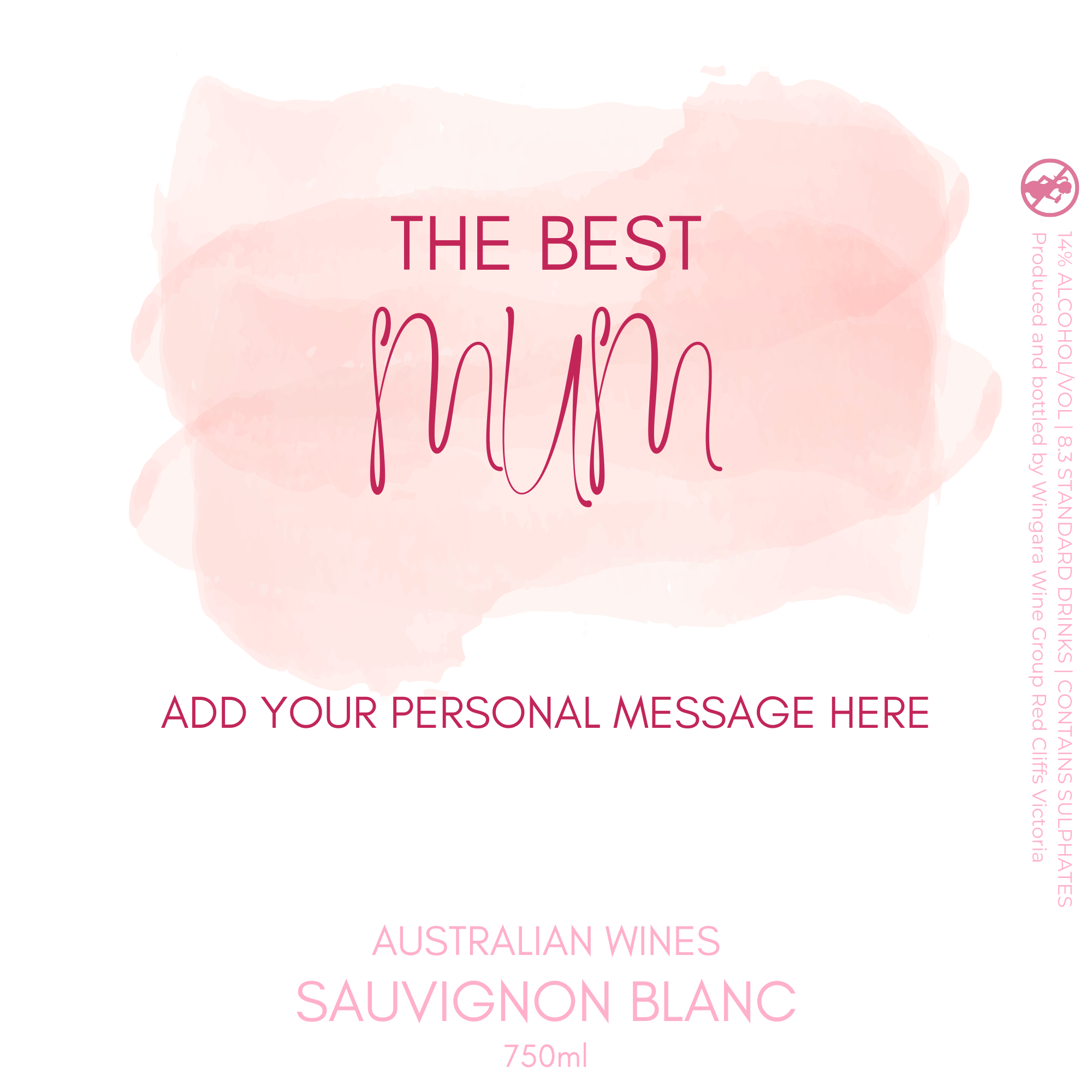 The best mom Sauvignon Wine Label