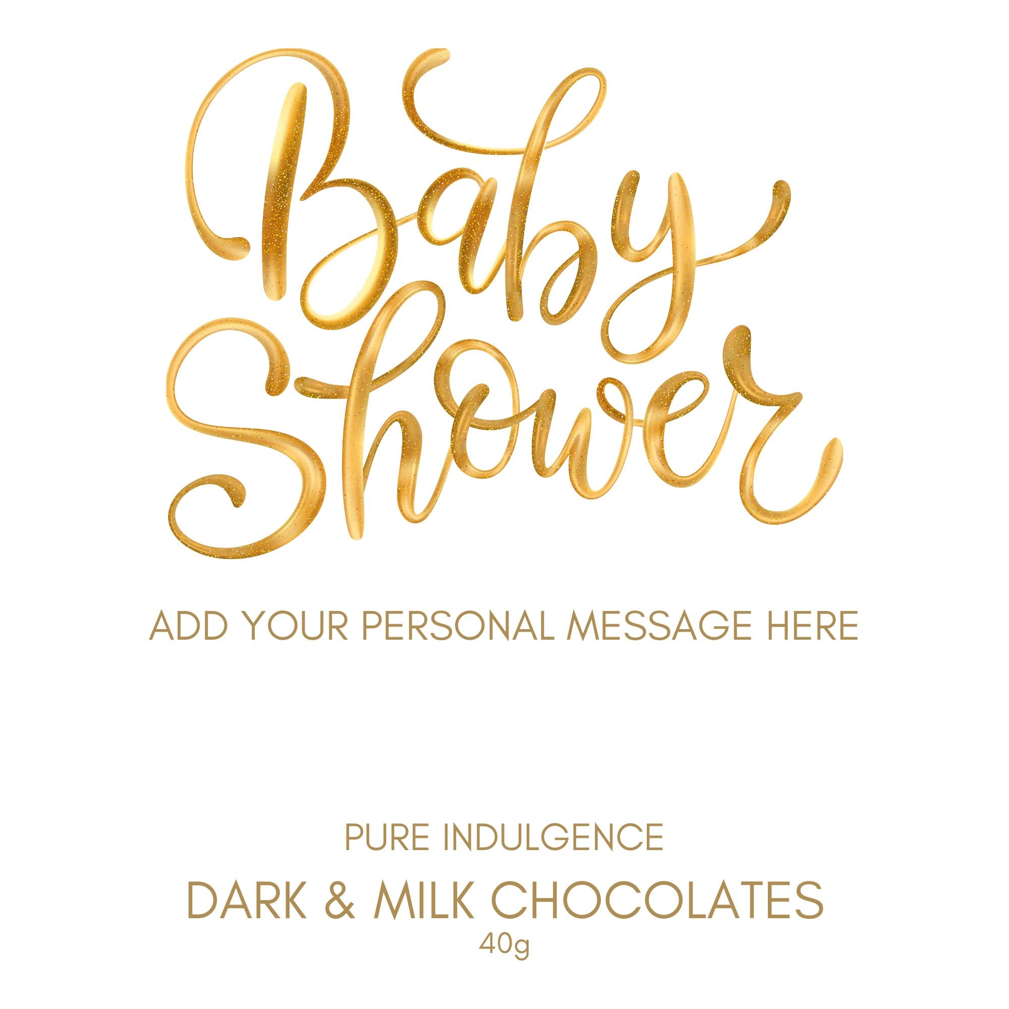 Baby Shower Chocolate Label