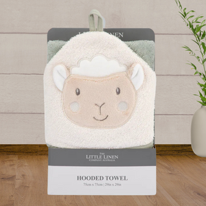 TLLC Character Hooded Towel - Farmyard Lamb - Baby Gifts Australia