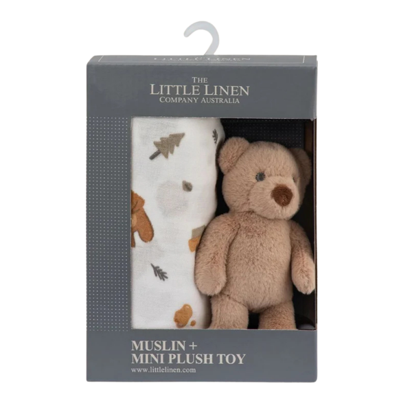 TLLC Soft Plush Toy Baby Muslin Wrap Nectar Bear
