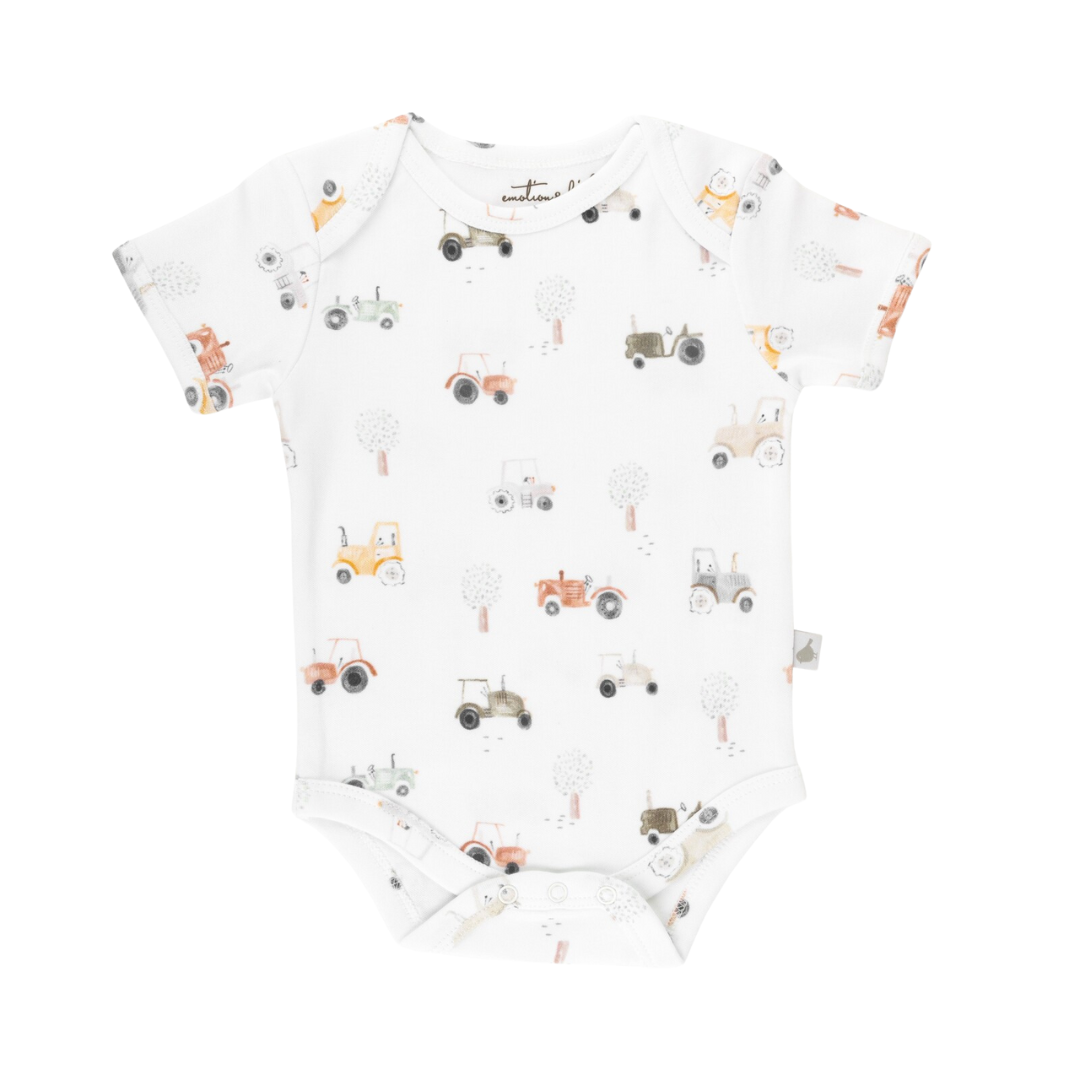 Tractor Organic Cotton Short Sleeve Bodysuit
