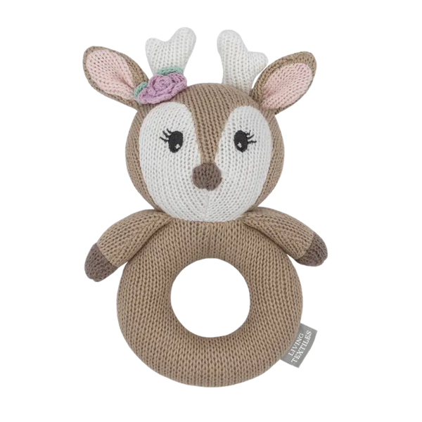 Ava the Fawn Knitted Rattle